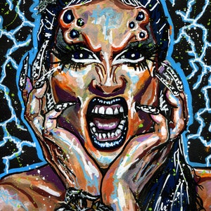 Denali from Rupauls Drag Race-  A4 or A3 print of my original acrylic portrait painting