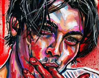 Billy Loomis from Scream - A4 or A3 print of my original acrylic portrait painting