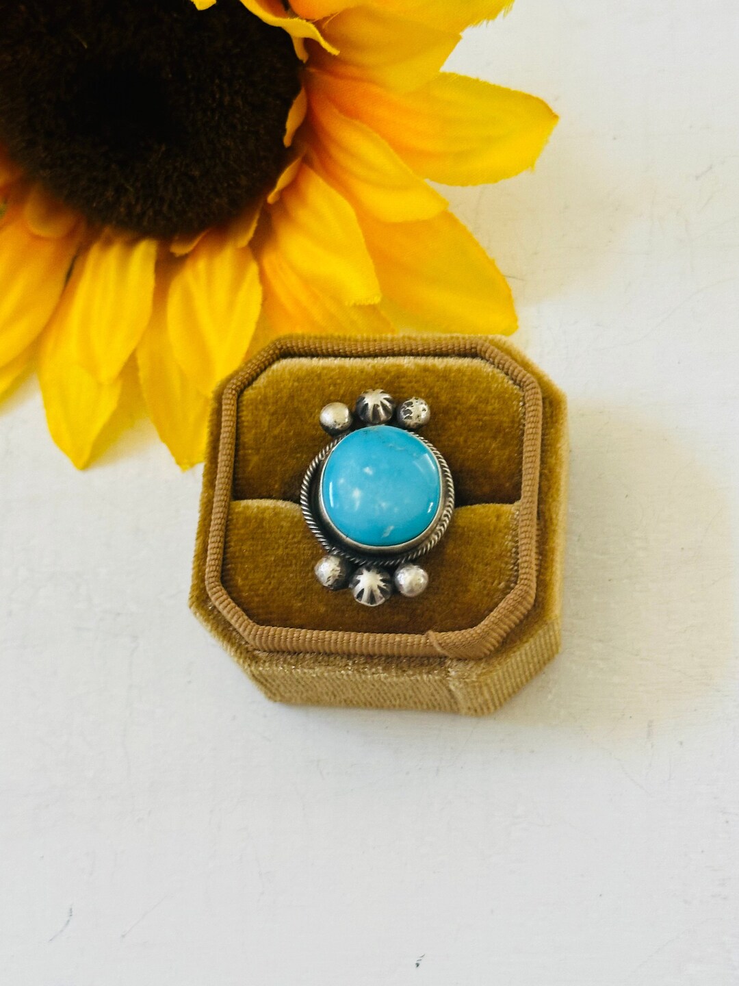 Navajo Made Kingman Turquoise & Sterling Silver Ring Size 6 - Etsy