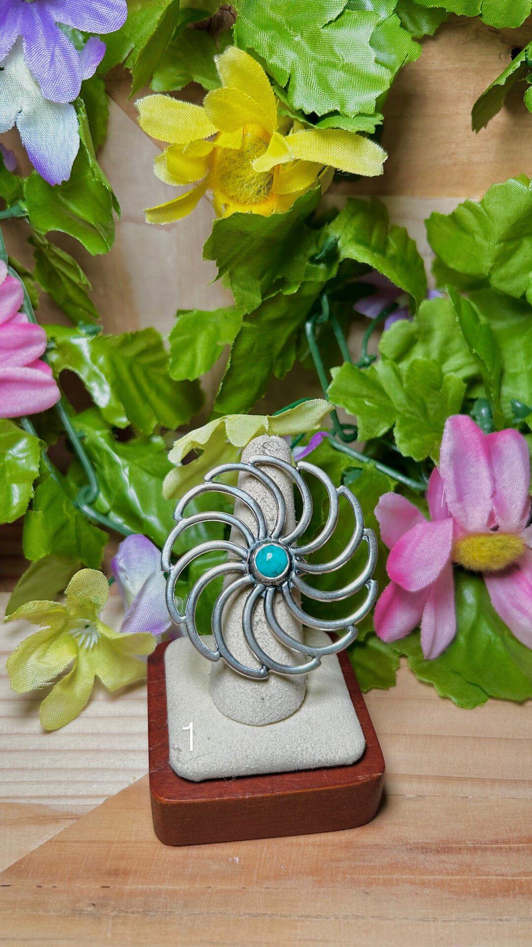 Navajo Made Kingman Turquoise & Sterling Silver Adjustable Ring - Etsy