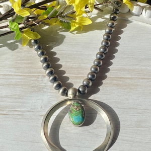 Vintage Paul Livingston Sonoran Gold Turquoise & Sterling Silver Naja Necklace