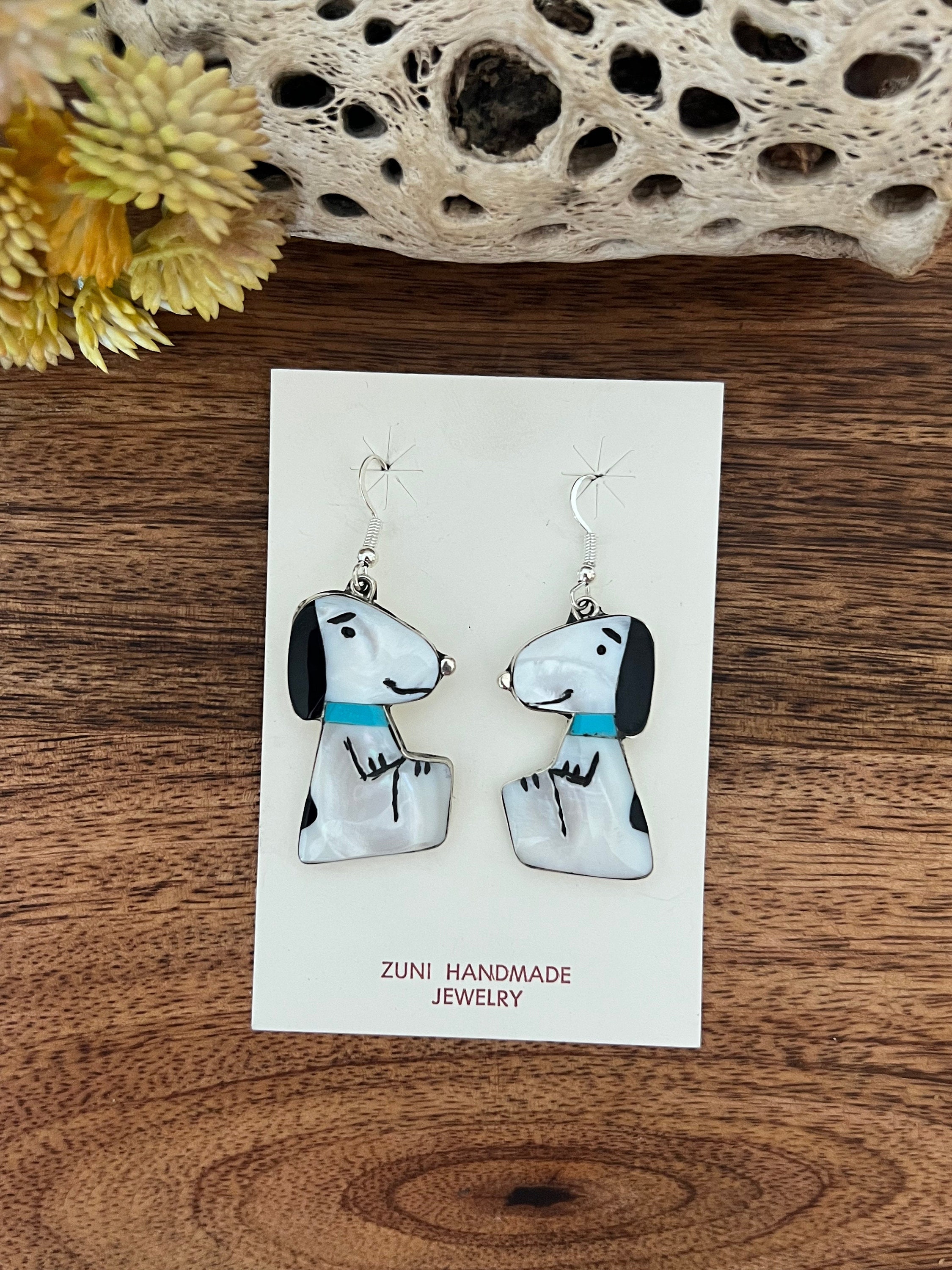 Shenel Comosona Multi Stone & Sterling Silver Inlay Snoopy Shenel Comosona Multi Stone & Sterling Silver Inlay Snoopy