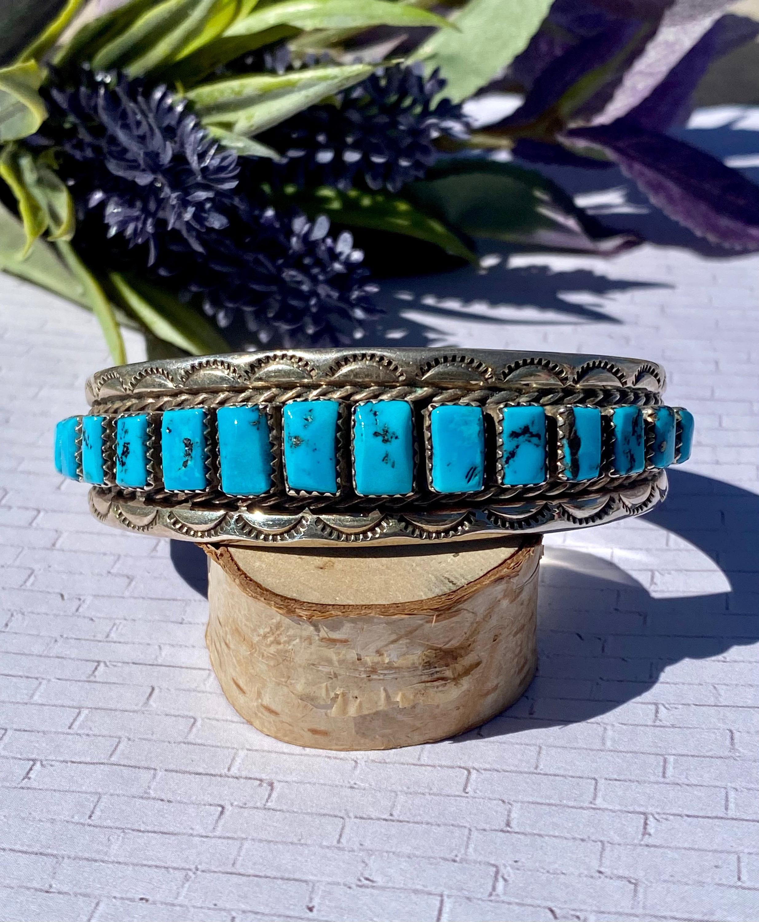 Marvelous Vintage Navajo Native American Jewelry jewelry Large Turquoise Sterling Silver Cork Marvelous Vintage Navajo Native American Jewelry jewelry Large Turquoise Sterling Silver Cork