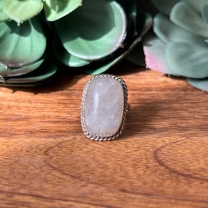 Reda Galvan Moon Stone & Sterling Silver Ring Size 5.75