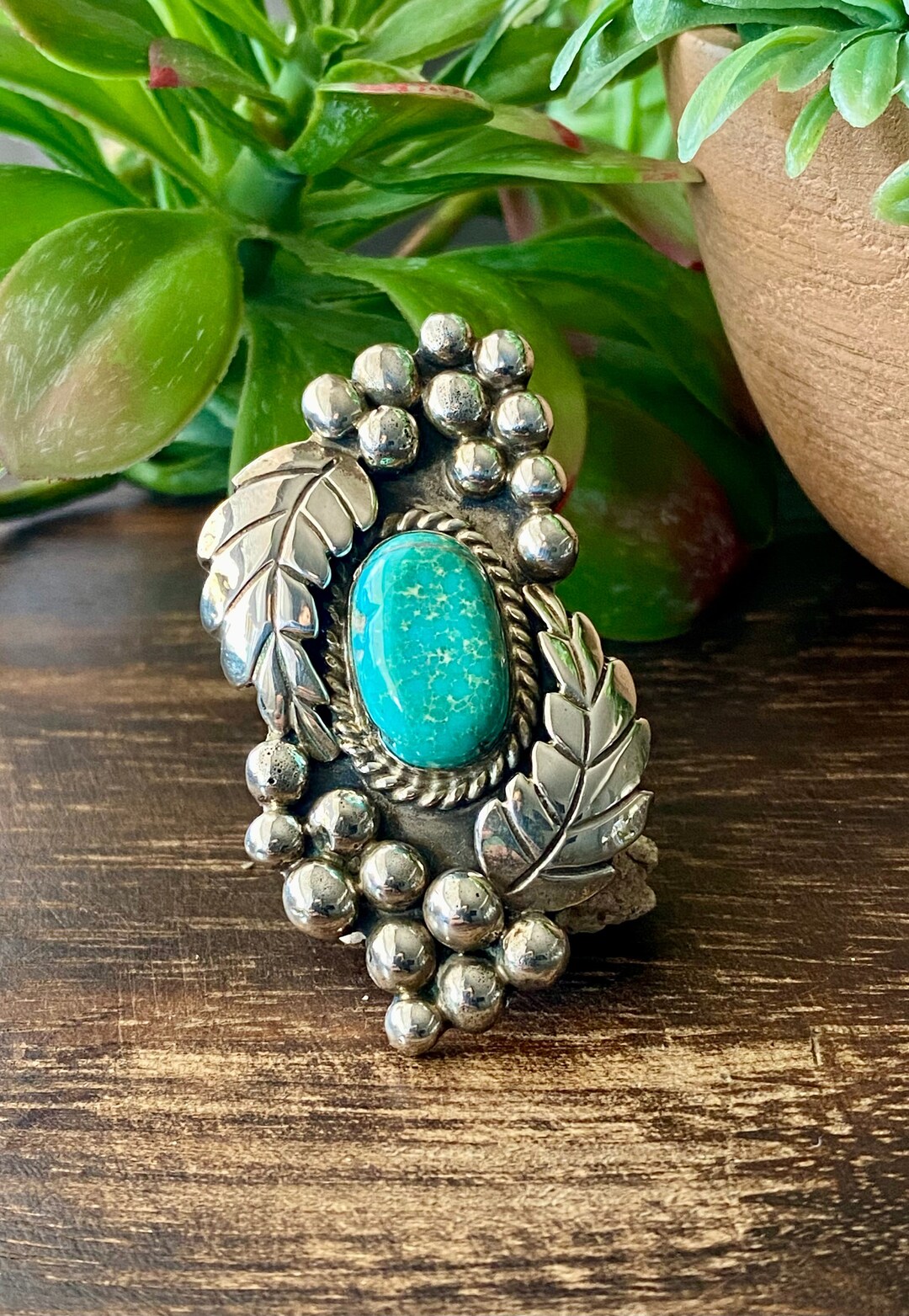 Navajo Made Kingman Turquoise & Sterling Silver Ring Size 6 - Etsy