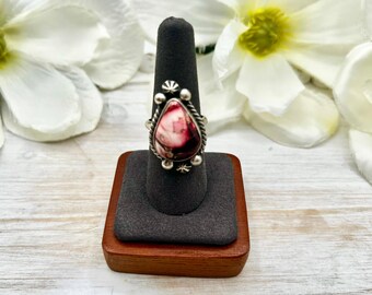 Johnny Dixon Rose Dahlia & Sterling Silver Adjustable Ring