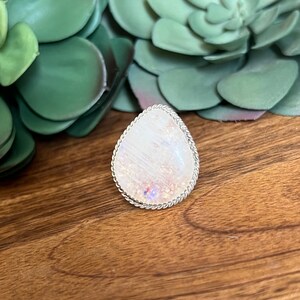 Reda Galvan Moon Stone & Sterling Silver Ring Size 7