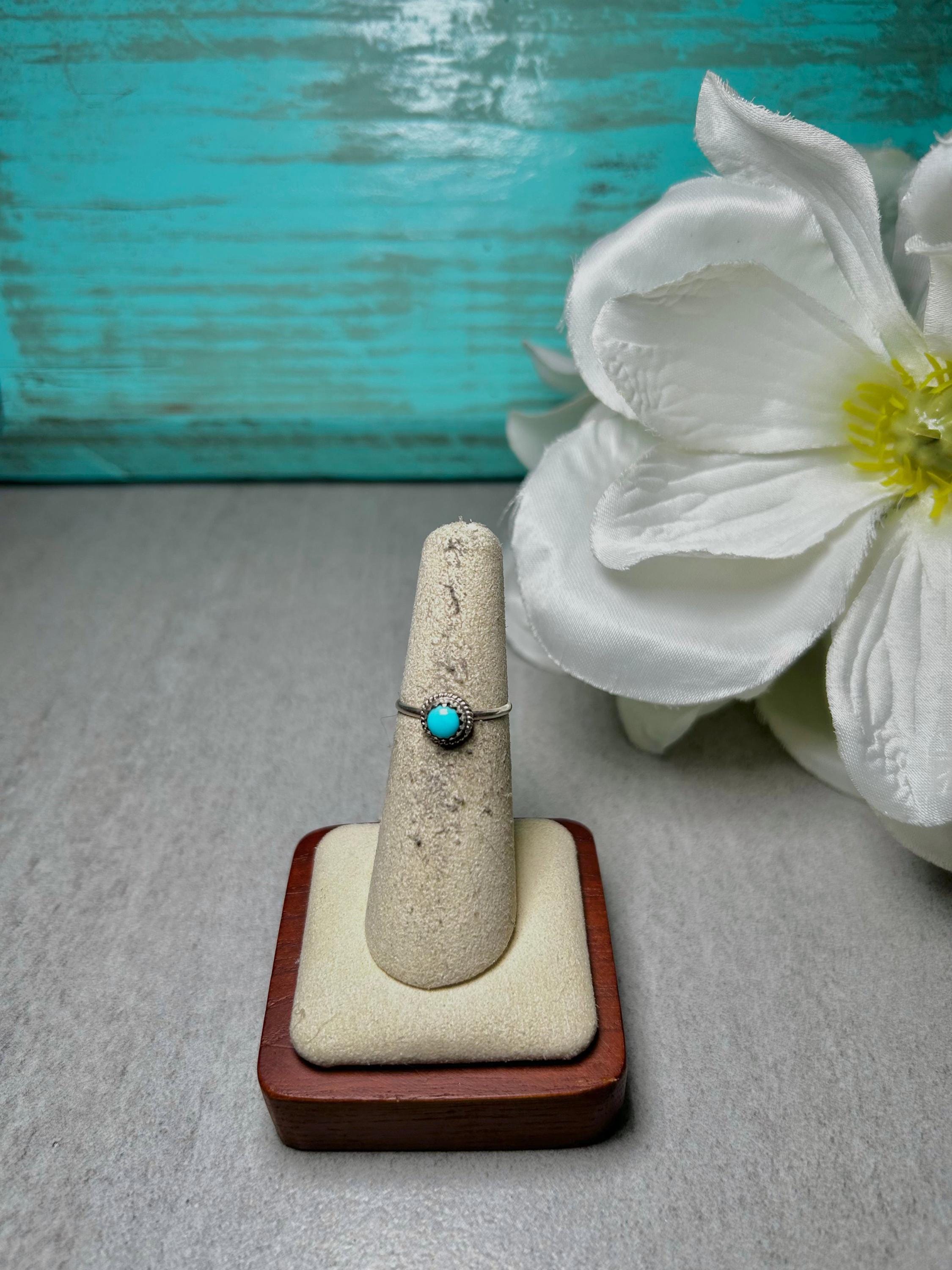 Navajo Made Kingman Turquoise & Sterling Silver Ring - Etsy Australia