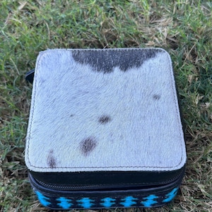 Genuine Leather Cowhide Jewelry Box