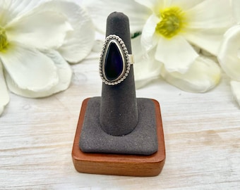Navajo Made Sugalite & Sterling Silver Adjustable Ring