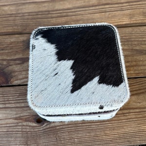 Genuine Leather Cowhide Jewelry Box