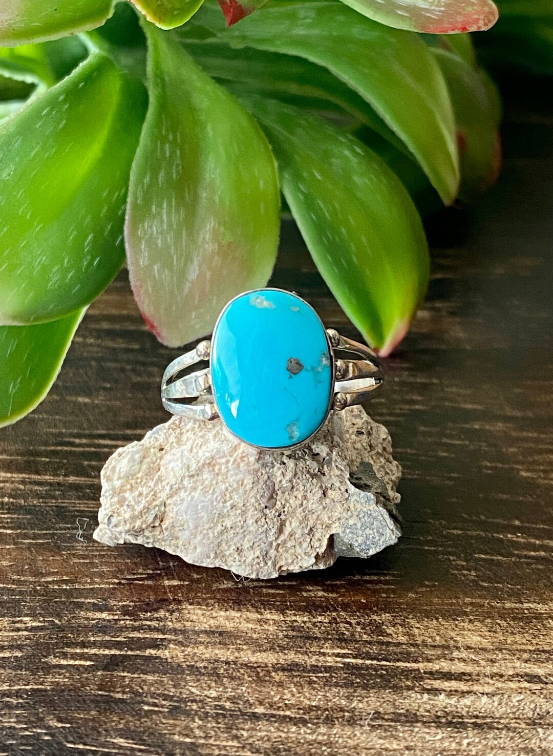 Navajo Made Kingman Turquoise & Sterling Silver Ring Size 8.5 - Etsy