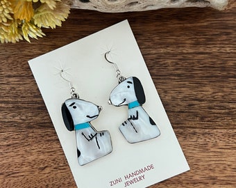 Shenel Comosona Multi Stone & Sterling Silver Inlay Snoopy Shenel Comosona Multi Stone & Sterling Silver Inlay Snoopy
