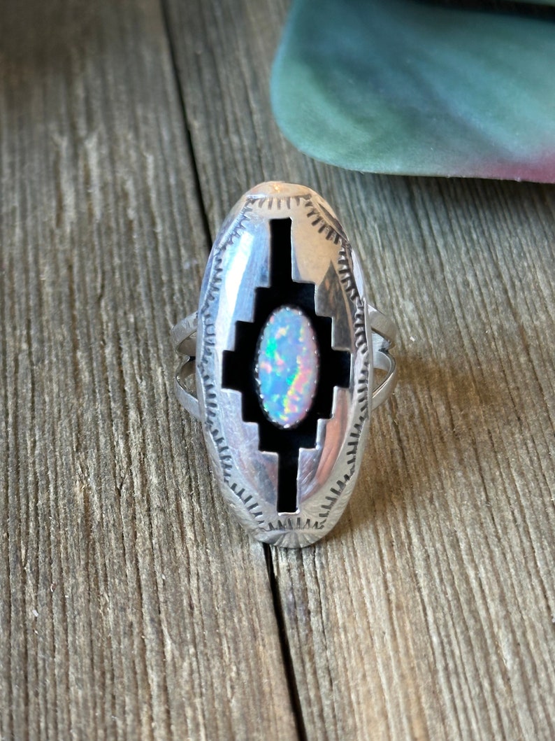 Navajo Made Sterling Silver Shadow Box Ring - Etsy