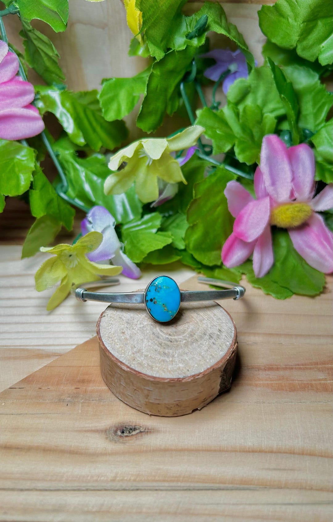 Navajo Made Kingman Turquoise & Sterling Silver Cuff Bracelet - Etsy