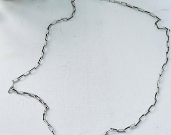 シルバーリンクチェーンネックレス65cm 65 cm ヴィンテージ スターリングシルバー オーバルリンクチェーン