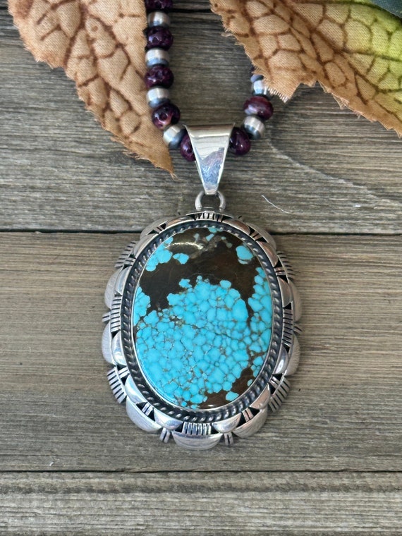 Larry Moses Yazzie 8 Turquoise & Sterling Silver P