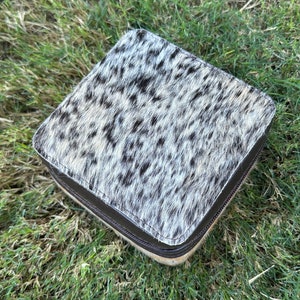 Genuine Leather Cowhide Jewelry Box