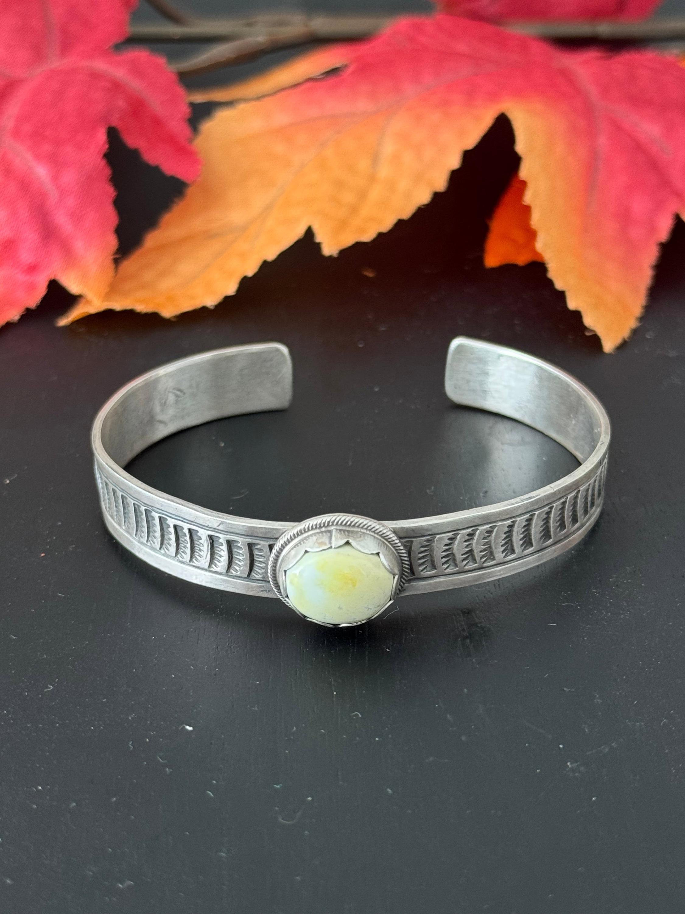 Tillie John Palomino Variscite and Sterling Silver Cuff