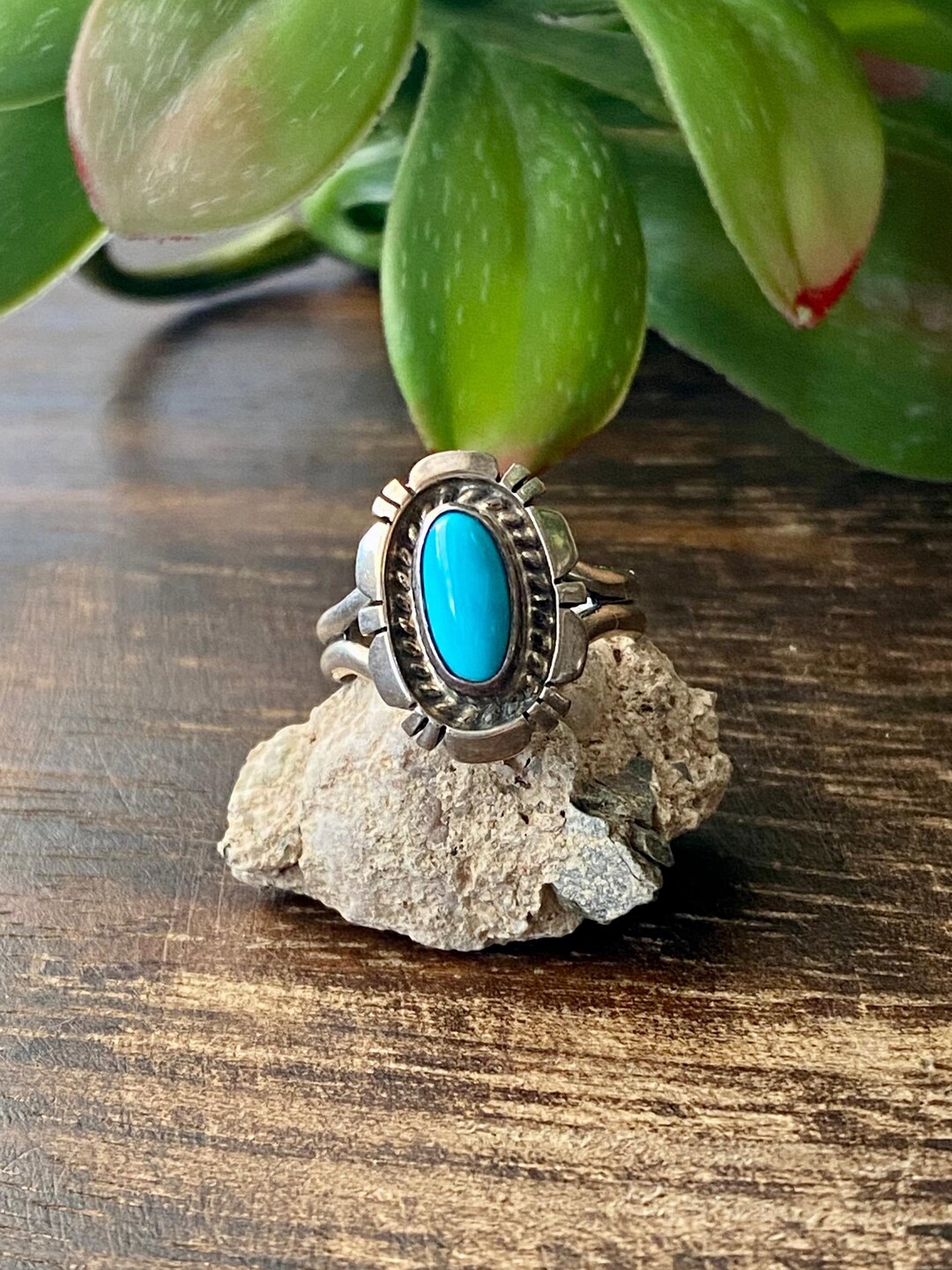 Navajo Made Turquoise & Sterling Silver Ring Size 6.5 - Etsy