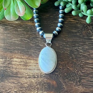 Reda Galvan Moon Stone & Sterling Silver Pendant