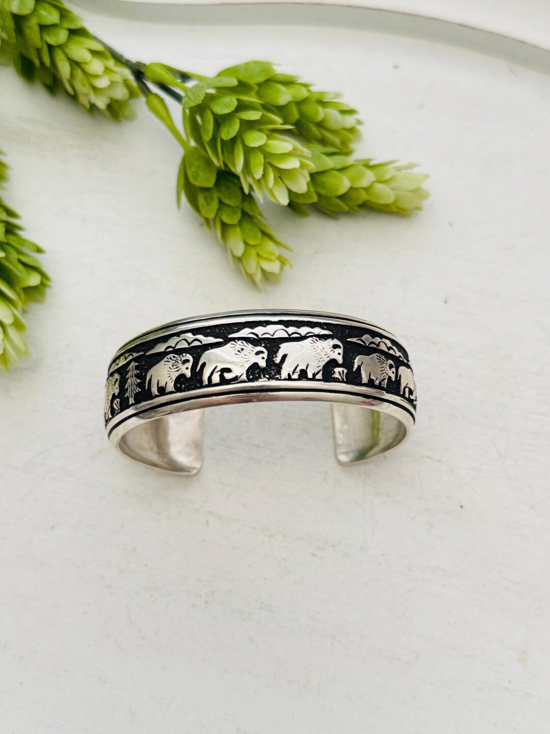 Tommy & Rose Singer Sterling Silver Cuff Bracelet - Etsy