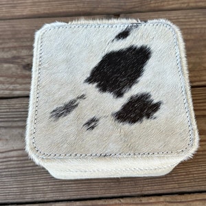 Genuine Leather Cowhide Jewelry Box