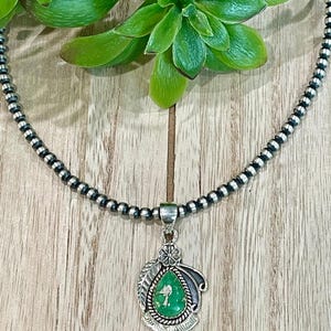 Handgefertigter Sonoran Gold Türkis & Sterling Silber Anhänger