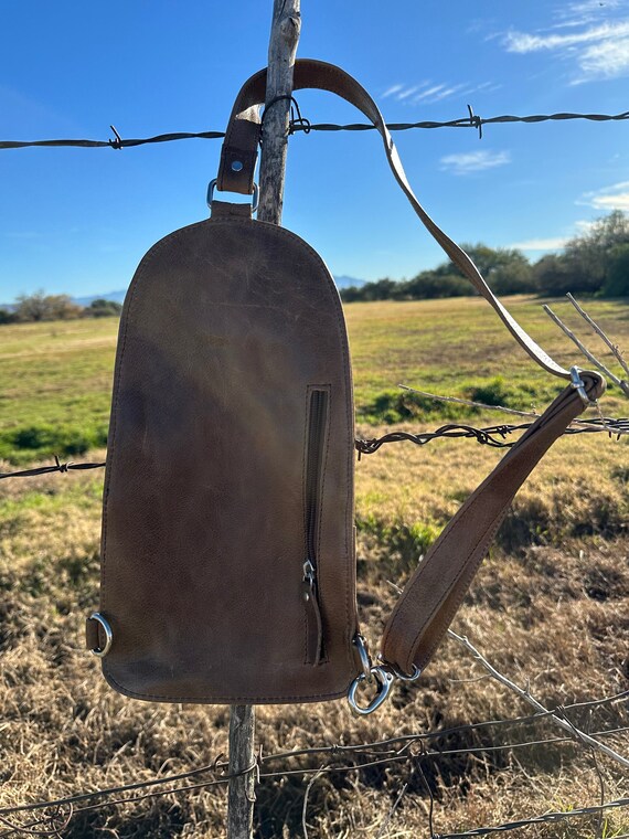 Genuine Tooled Leather & Cowhide Cross Body Purse… - image 4