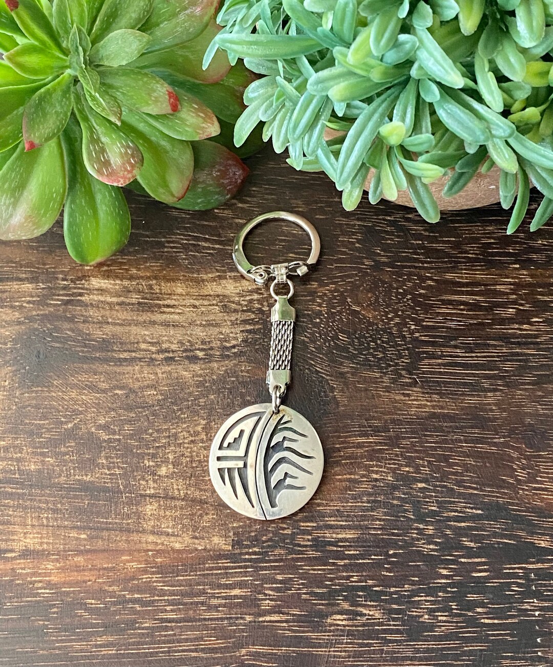 Vintage Hopi Made Sterling Silver Key Chain Etsy