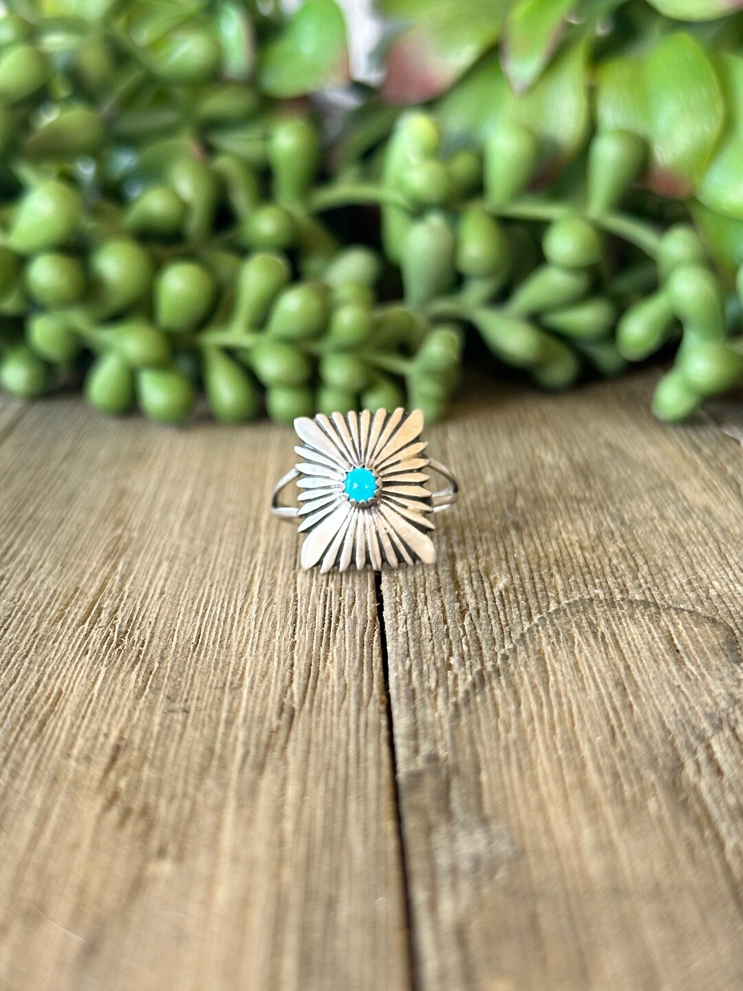 • NAVAJO • turquoise + silver ring main image 1