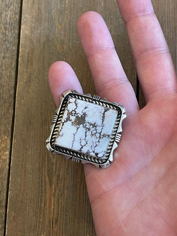 Eddie Secatero Wild Horse & Sterling Silver Ring … - image 2