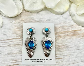 Robert Shakey Multi Stone & Sterling Silver Post Earrings