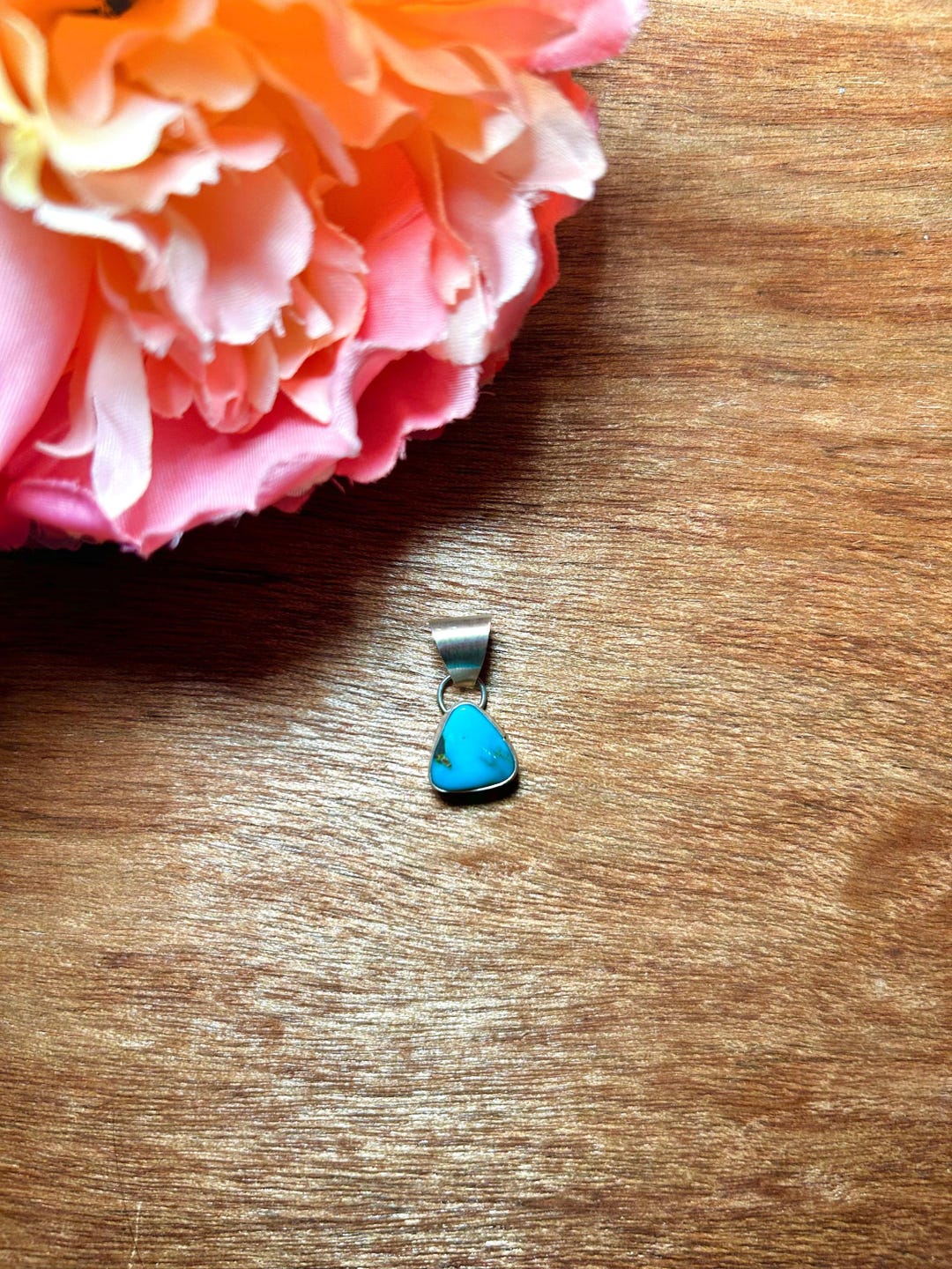 Navajo Made Kingman Turquoise & Sterling Silver Pendant - Etsy