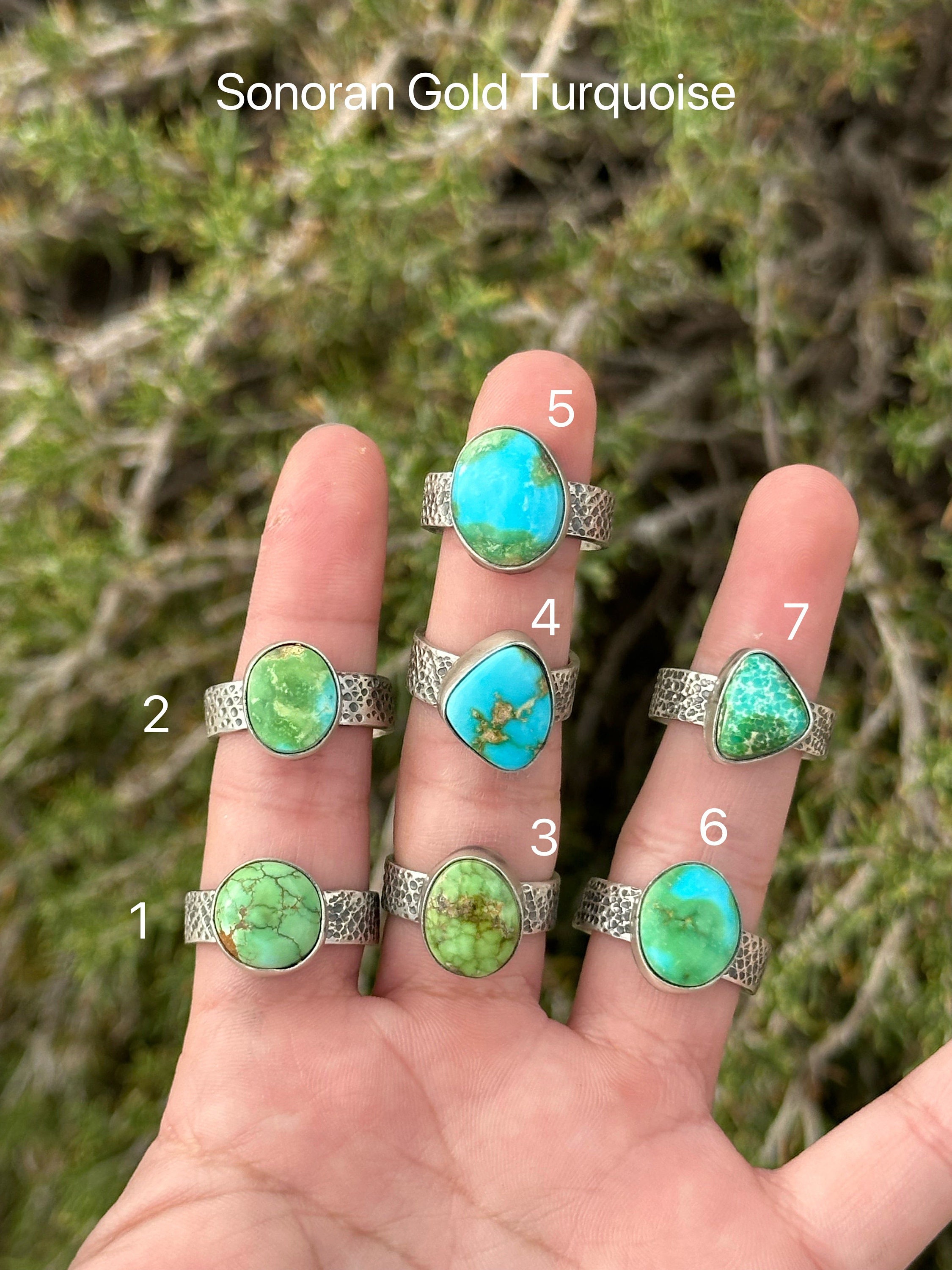 Scott Skeets Sonoran Gold Turquoise & Sterling Silver Ring - Etsy