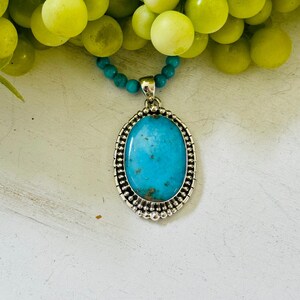 Southwest handgemaakte Blue Ridge Turquoise en sterlingzilveren hanger