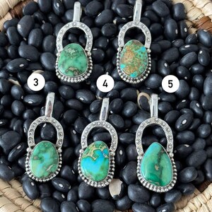Southwest Sonoran Mountain Turquoise & Sterling Silver Pendant