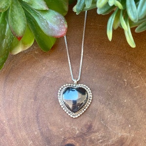 Reda Galvan Black Obsidian & Sterling Silver Heart Pendant