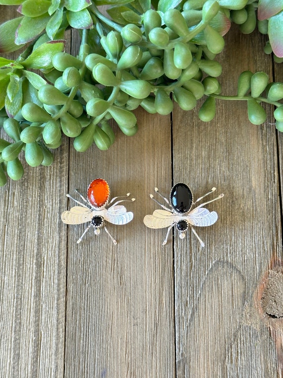 Navajo Made Multi Stone & Sterling Silver Pin