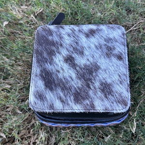 Genuine Leather Cowhide Jewelry Box