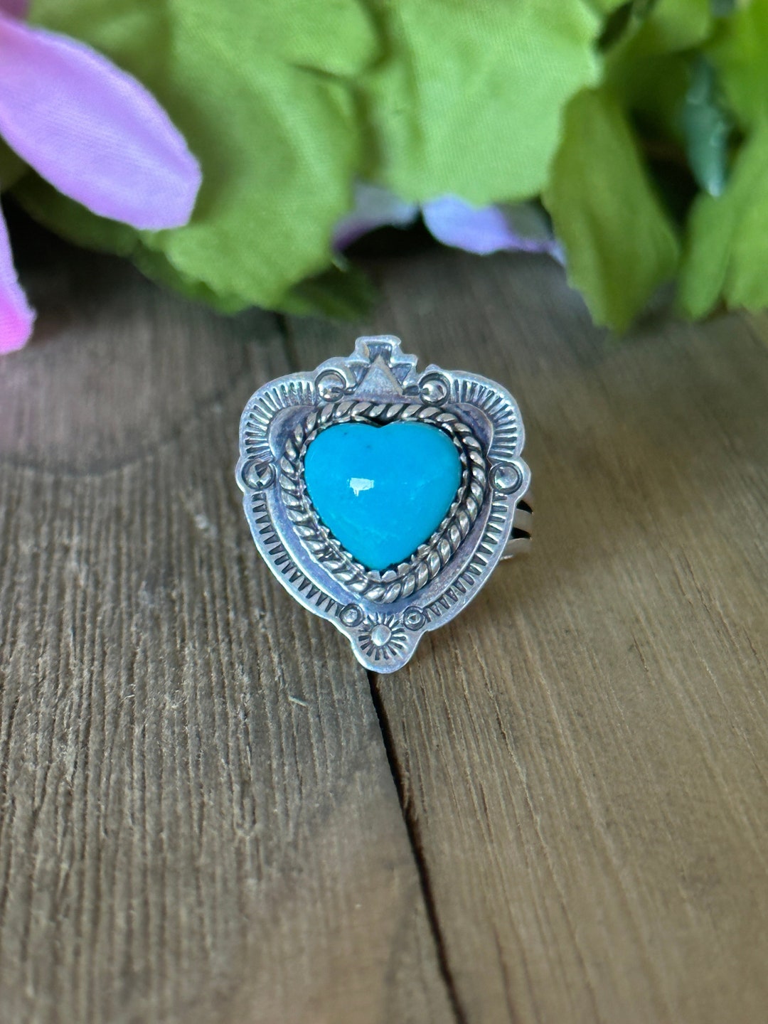 Navajo Made Kingman Turquoise & Sterling Silver Ring - Etsy