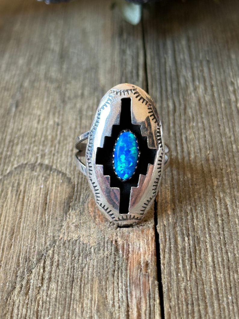 Navajo Made Sterling Silver Shadow Box Ring - Etsy