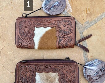 Genuine Tooled Leather Wallet/Purse