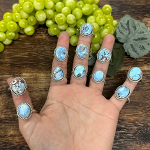 Navajo Made Golden Hills Turquoise & Sterling Silver Ring