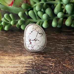 Reda Galvan Wild Horse & Sterling Silver Ring Size 8.75
