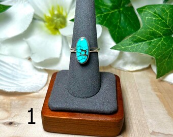 Sheryl Martinez Hochwertiger Kingman Türkis & Sterling Silber Ring