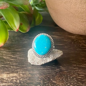 Reda Galvan Royston Turquoise & Sterling Silver Ring Size 6.25