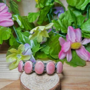 Navajo Made Pink Conch & Sterling Silver Cuff Bracelet