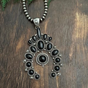 Larry Kaye Onyx & Sterling Silver Cluster Naja Pendant