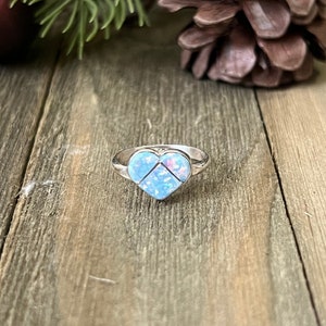 Zuni Made Opal (Man Made) & Sterling Silver Ring